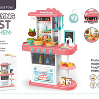 HKM-711315 Children's 43-Piece Pretend Play Kitchen Set with Realistic Lights & Sounds for Ages 2-13