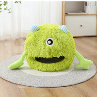 HKM-711315 Fluffy Round Indoor Cat Bed - Machine Washable, Soft Plush Cushion, Non-Slip Design for Small Dogs and Kittens