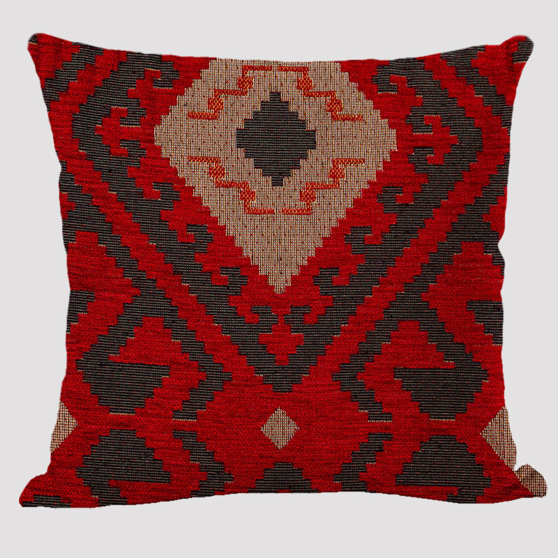HKM-711443 Bohemian Double-Sided Geometric Linen Pillow with PP Cotton Filler