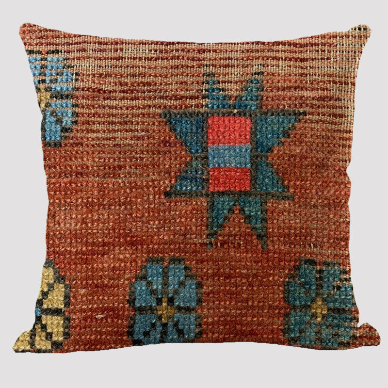 HKM-711443 Bohemian Double-Sided Geometric Linen Pillow with PP Cotton Filler