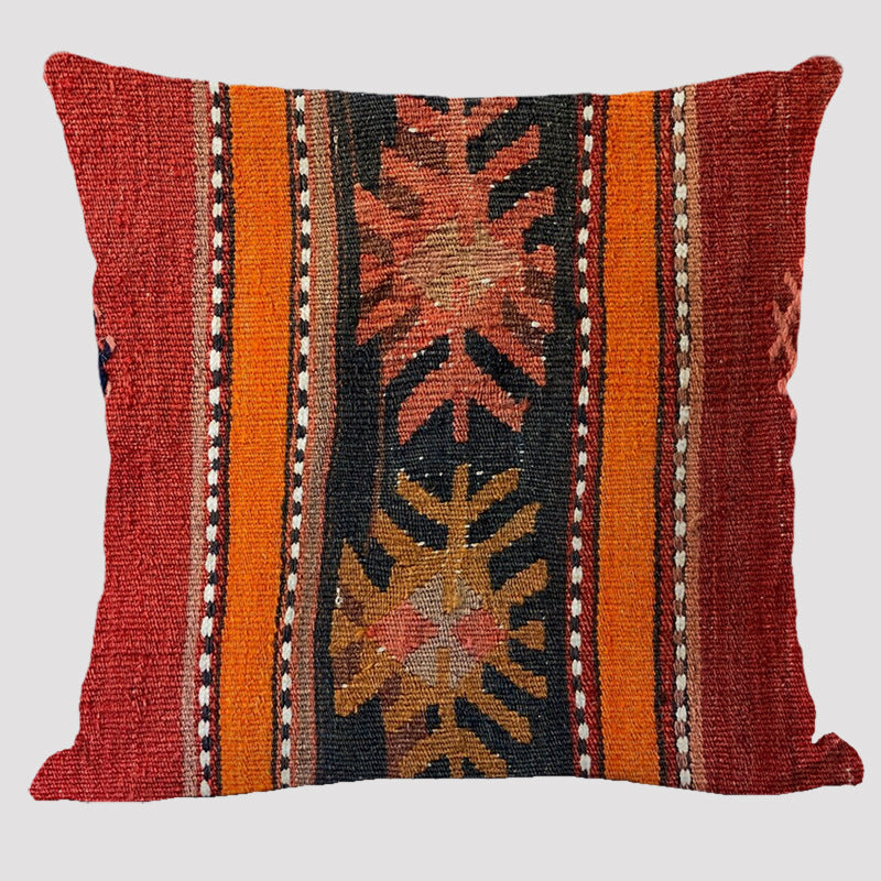 HKM-711443 Bohemian Double-Sided Geometric Linen Pillow with PP Cotton Filler