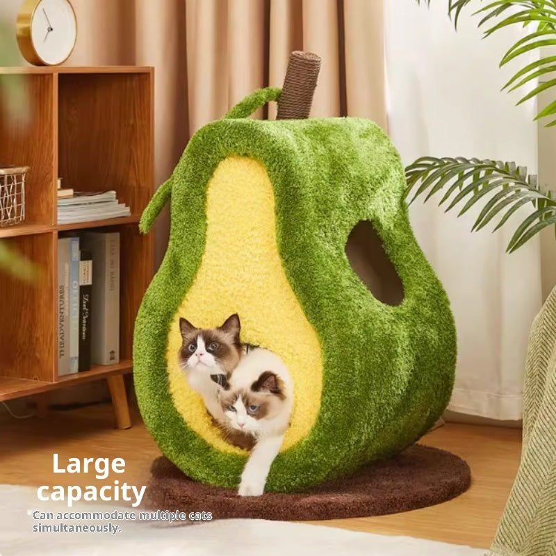 HKM-711443 Comfortable Green Closed Cat Nest with Soft PP Cotton Bubble Velvet для Four Seasons