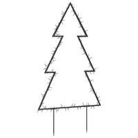 HKM-711443 LED Christmas Tree with Ground Spikes, Warm White Light, 115 LEDs, 8 Lighting Modes, 90 cm Height