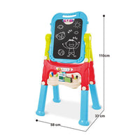 HKM-711443 Magnetic Double-Sided Drawing Board Educational Writing Toy Easel with Stationery Set for Toddlers