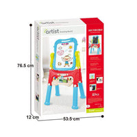 HKM-711443 Magnetic Double-Sided Drawing Board Educational Writing Toy Easel with Stationery Set for Toddlers