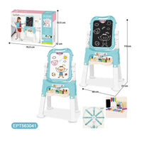 HKM-711443 Magnetic Double-Sided Drawing Board Educational Writing Toy Easel with Stationery Set for Toddlers