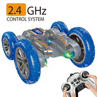 HKM-711635 4-Channel 2.4G Remote Control Butterfly Dance Stunt Car with 360 Rotation and Multi-Function Lights