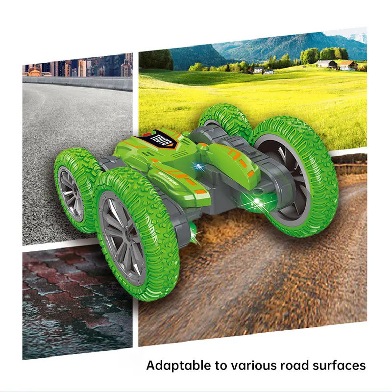 HKM-711635 4-Channel 2.4G Remote Control Butterfly Dance Stunt Car with 360 Rotation and Multi-Function Lights