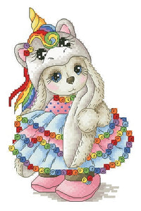 HKM-711635 Chinese Landscape Rabbit Style Cross Stitch Set - 14 CT for Living Room Decor