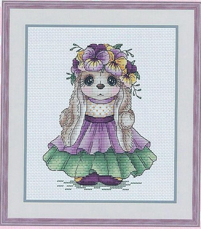 HKM-711635 Chinese Landscape Rabbit Style Cross Stitch Set - 14 CT for Living Room Decor