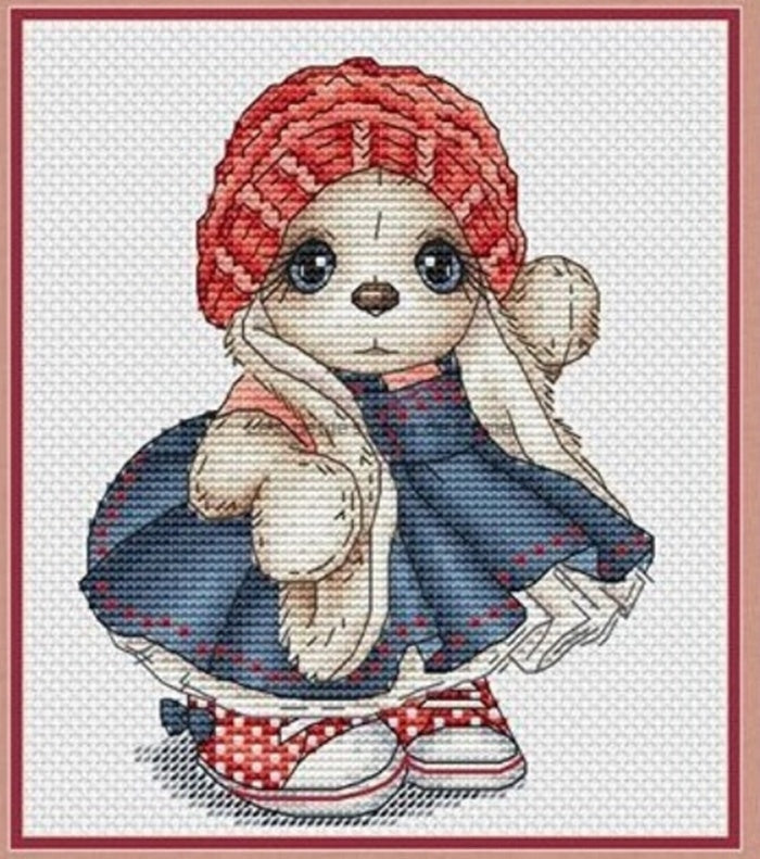 HKM-711635 Chinese Landscape Rabbit Style Cross Stitch Set - 14 CT for Living Room Decor