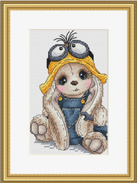 HKM-711635 Chinese Landscape Rabbit Style Cross Stitch Set - 14 CT for Living Room Decor