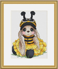 HKM-711635 Chinese Landscape Rabbit Style Cross Stitch Set - 14 CT for Living Room Decor