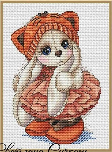 HKM-711635 Chinese Landscape Rabbit Style Cross Stitch Set - 14 CT for Living Room Decor