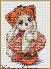 HKM-711635 Chinese Landscape Rabbit Style Cross Stitch Set - 14 CT for Living Room Decor