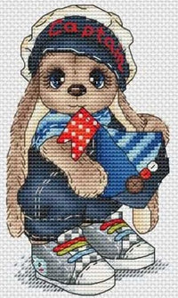 HKM-711635 Chinese Landscape Rabbit Style Cross Stitch Set - 14 CT for Living Room Decor