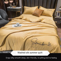 HKM-711635 Lightweight Ice Silk Summer Blanket – Washable Tencel Duvet for Air Conditioning – Available in Multiple Sizes