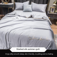 HKM-711635 Lightweight Ice Silk Summer Blanket – Washable Tencel Duvet for Air Conditioning – Available in Multiple Sizes