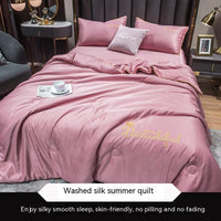 HKM-711635 Lightweight Ice Silk Summer Blanket – Washable Tencel Duvet for Air Conditioning – Available in Multiple Sizes