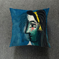 HKM-711699 Creative European-Style Cotton Cushion Cover, 45x45cm, Character Design for Living Room & Bedroom