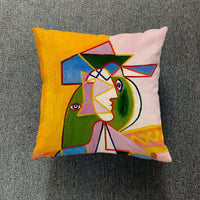 HKM-711699 Creative European-Style Cotton Cushion Cover, 45x45cm, Character Design for Living Room & Bedroom