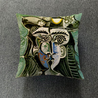 HKM-711699 Creative European-Style Cotton Cushion Cover, 45x45cm, Character Design for Living Room & Bedroom