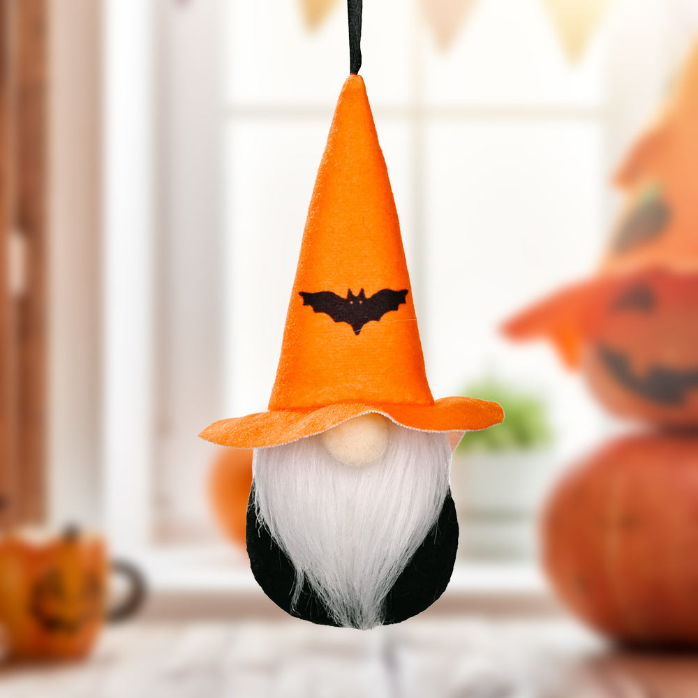 HKM-711763 Halloween Decorative Small Faceless Doll Pendant - Rudolf Design