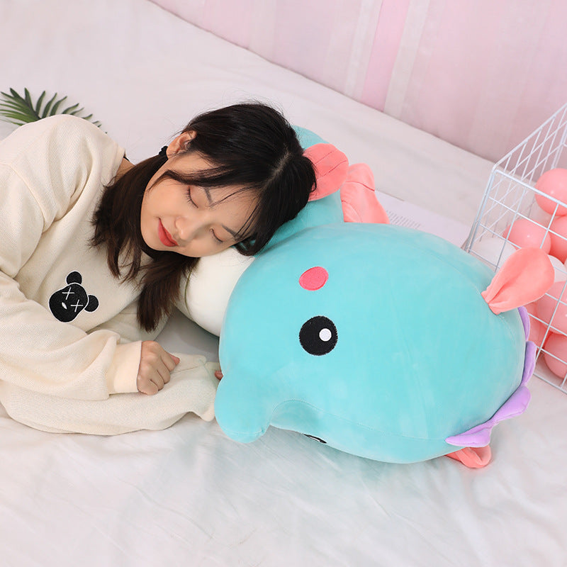 HKM-711763 Large Plush Toy Angel Seahorse Doll Pillow - Super Soft Crystal Fabric with PP Cotton Filler