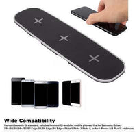 HKM-711827 Universal 3-in-1 Qi Wireless Charging Pad for Multiple Devices - Black & White Options