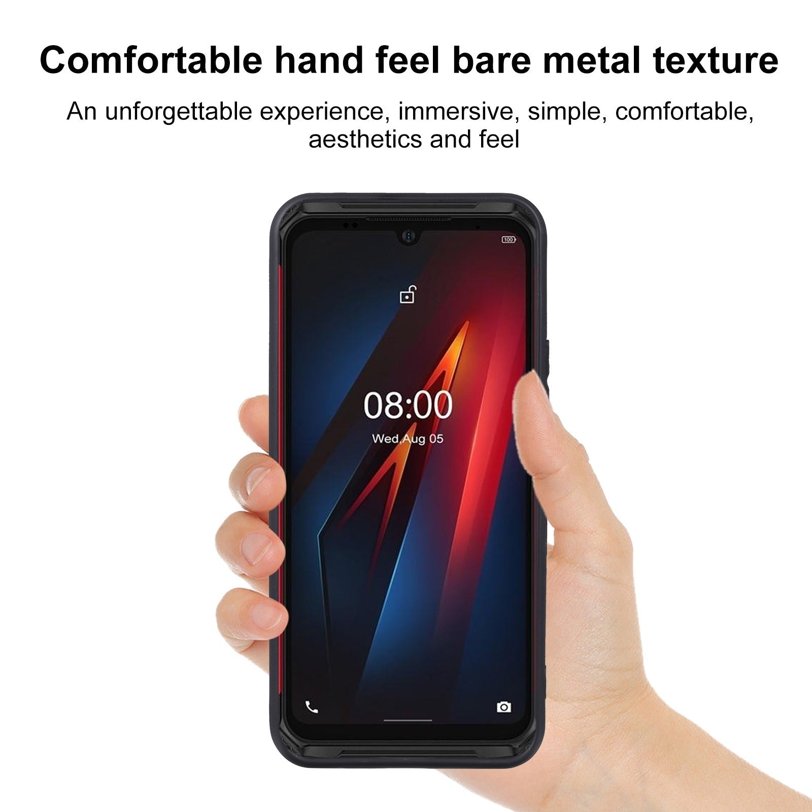 HKM-711891 Pudding Black TPU Back Cover Case for Ulefone Armor 8 - Convenient and Portable Design