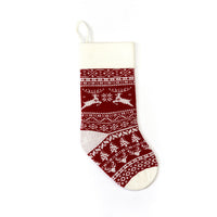 HKM-712083 Jacquard Knitted Christmas Gift Bag - Festive Designs with Various Characters and Colors