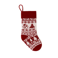HKM-712083 Jacquard Knitted Christmas Gift Bag - Festive Designs with Various Characters and Colors