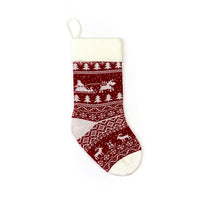 HKM-712083 Jacquard Knitted Christmas Gift Bag - Festive Designs with Various Characters and Colors
