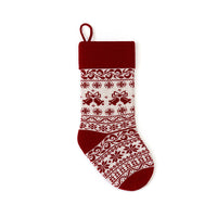 HKM-712083 Jacquard Knitted Christmas Gift Bag - Festive Designs with Various Characters and Colors