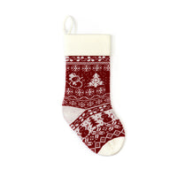 HKM-712083 Jacquard Knitted Christmas Gift Bag - Festive Designs with Various Characters and Colors