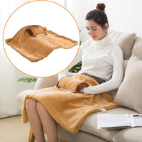 HKM-712211 Electric Flannel Blanket for Office Use - USB Heated Shawl and Foot Warmer