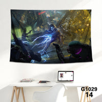 HKM-712339 Cyberpunk 2077 Tapestry Wall Cloth - 150CM x 100CM & 100CM x 66CM - 3D Digital Print Polyester Short Plush