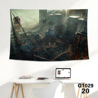 HKM-712339 Cyberpunk 2077 Tapestry Wall Cloth - 150CM x 100CM & 100CM x 66CM - 3D Digital Print Polyester Short Plush
