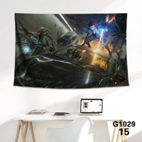 HKM-712339 Cyberpunk 2077 Tapestry Wall Cloth - 150CM x 100CM & 100CM x 66CM - 3D Digital Print Polyester Short Plush