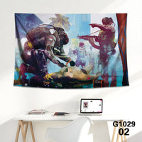 HKM-712339 Cyberpunk 2077 Tapestry Wall Cloth - 150CM x 100CM & 100CM x 66CM - 3D Digital Print Polyester Short Plush