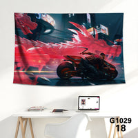 HKM-712339 Cyberpunk 2077 Tapestry Wall Cloth - 150CM x 100CM & 100CM x 66CM - 3D Digital Print Polyester Short Plush