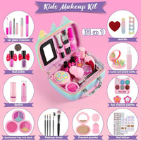 HKM-712467 Kids Pretend Play Makeup Toy Set with Portable Storage Box, Safe and Fun for Ages 2-13