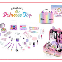 HKM-712467 Kids Pretend Play Makeup Toy Set with Portable Storage Box, Safe and Fun for Ages 2-13