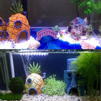 HKM-712467 Pineapple House Aquarium Decoration for Fish Tank, Resin Material, 13 Height