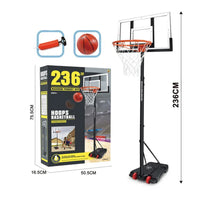 HKM-712595 Mini Portable Stand Basketball Hoop Set with Inflatable PVC Ball for Kids
