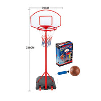 HKM-712595 Mini Portable Stand Basketball Hoop Set with Inflatable PVC Ball for Kids