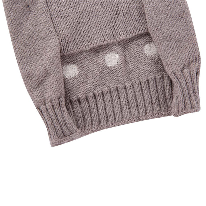 HKM-712659 Embroidered Acrylic Pet Clothes for Autumn and Winter in Grey