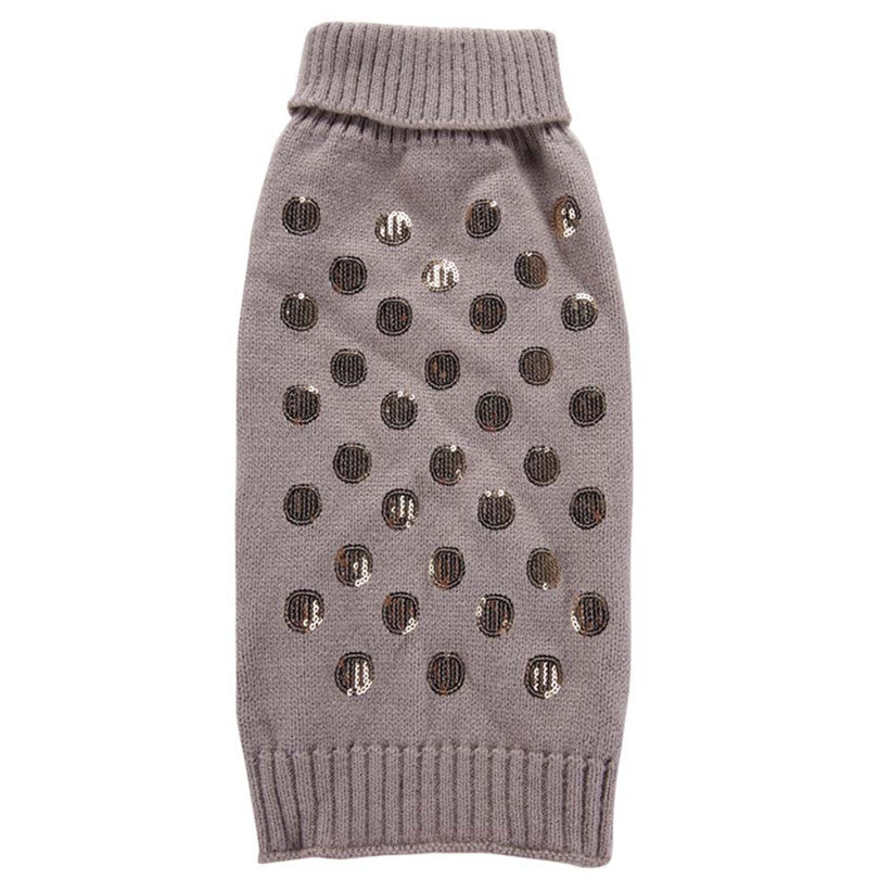 HKM-712659 Embroidered Acrylic Pet Clothes for Autumn and Winter in Grey