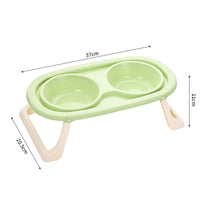 HKM-712659 Foldable Double Bowl Set for Pets - Stainless Steel and Plastic Options in Multiple Colors