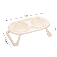 HKM-712659 Foldable Double Bowl Set for Pets - Stainless Steel and Plastic Options in Multiple Colors